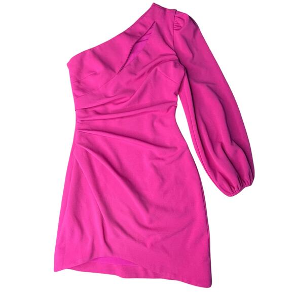 Elliatt Bermuda Mini Dress Crepe Fuchsia (bright pink) women’s size XS NWT - Picture 6 of 11